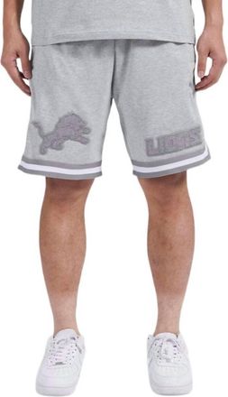 Pro Standard Detroit Lions Triple Tonal Shorts In Heather Grey