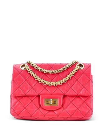 Chanel Borsa a tracolla Reissue 2.55 mini in pelle di vitello trapuntata con battente - Rosa