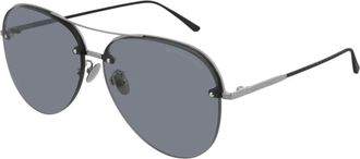Bottega Veneta Zonnebril - unisex - Zonnebrillen - Grijs - 61 MM - Accessoires