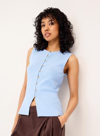 Twik Womens Fitted split-front sweater vest