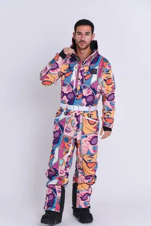 OOSC Comic Book Candy Ski Suit - Mens in Multi-Colour at Nordstrom, Size Xx-Large