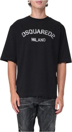 Dsquared2 Graphic Print T-Shirt - Heren - T-shirts - Zwart - XL - Katoen - Tops
