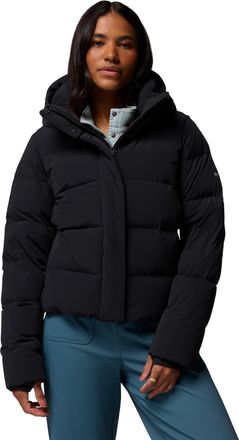 Columbia Womens Amaze Puff Hooded Jacket, Black, L