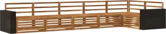 vidaXL Conjunto De Sof&aacute;s De Exterior 6 Uds. Natural Vidaxl