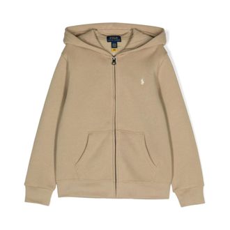 Ralph Lauren Slouchy Hood Sweatshirt - male - Ralph Lauren - Kids Sweatshirts - Beige - 5 Y - Kids