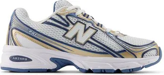 New Balance Unisex 740 in Blu/Marrone/Bianca, Pelle Scamosciata/Rete, Taglia 37.5