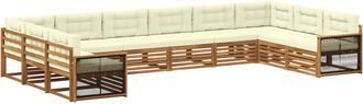 vidaXL Juegos De Sof&aacute;s 10 Uds. Madera De Acacia S&oacute;lida Vidaxl