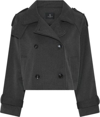 Bruuns Bazaar Oncoca BBShort Trenchcoat - Dames - Mantel - Grijs - M - Jassen