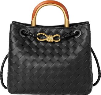 Tiffany & Fred Handwoven Mini Leather Tote