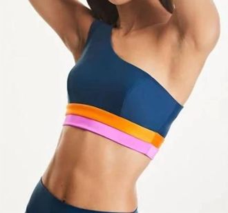 Lanston Row One Strap Bra In Blue