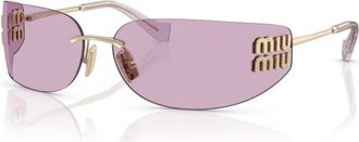 Miu Miu MU A51S Zvn 90O Zonnebrillen - Dames - Zonnebrillen - Geel - ONE Size - Accessoires