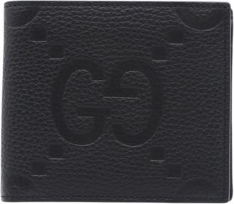 Gucci Black Gg Leather Wallet (Bi-Fold) (Pre-Owned)