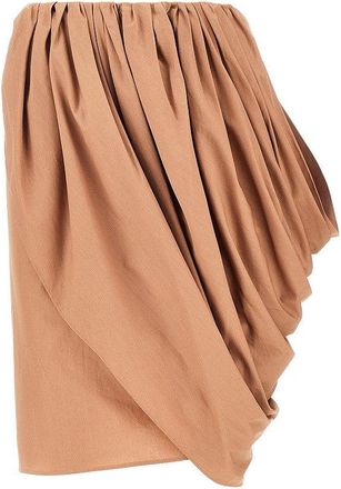 Chlo&eacute; Draped poplin skirt Woman 36