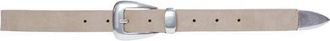 Black Suede Studio Tetra Belt in Sand Suede /Silver at Nordstrom, Size Medium