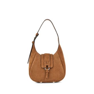 Hogan Medium Suede Buckle Shoulder Bag