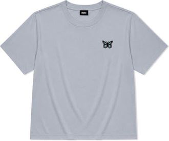Dalix Butterfly Relaxed Midweight Jersey Tee in Powder at Nordstrom, Size X-Small