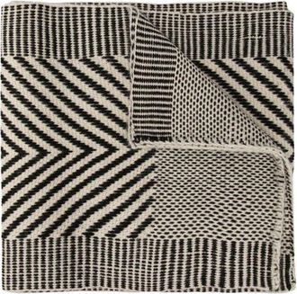 VOZ Chevron Scarf in Baby Alpaca in Ivory/black at Nordstrom