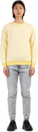 Drumohr Linen-Cotton Biscottino Crewneck Sweater