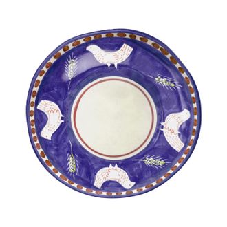 Arcucci blue feather tray round 38 cm