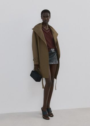 Mango Pullover maglia collo a V cioccolato - Donna - XXS - MANGO