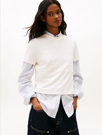 Tommy Hilfiger Tonal Logo Crew Neck T-Shirt