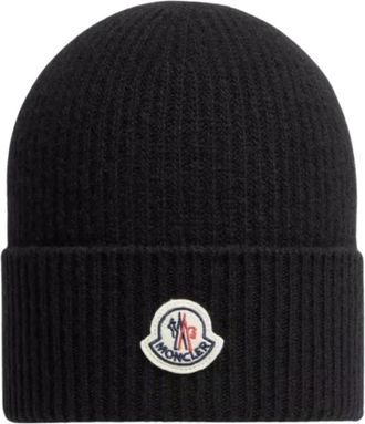 Moncler Cashmere Blend Muts - Heren - Hoeden - Zwart - ONE Size - Wol - Accessoires
