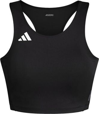 adidas ADIzero Essentials Running Crop Top Sport-BH f&uuml;r Damen | schwarz