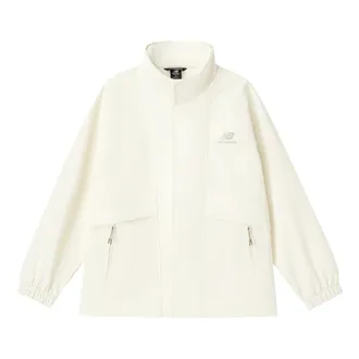 New Balance Logo Print Sport Jacket Asia Sizing White AMJ31305-CLC