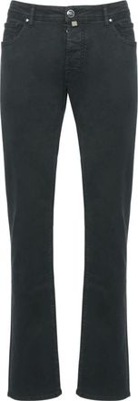 Jacob Cohen Pant 5 Pockets Slim Fit Bard TR - Heren - Broeken - Zwart - Maat: W34 Zijde