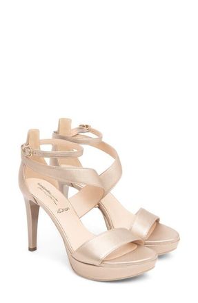 Nero Giardini Platform Sandal in Champagne at Nordstrom, Size 11Us