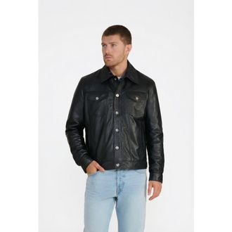 FURNIQ Oliver Leather Jacket in Black at Nordstrom, Size Xxx-Large