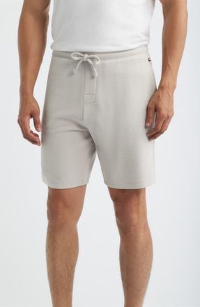 BOSS Ribbed Pajama Shorts in Open Grey at Nordstrom, Size Xx-Large