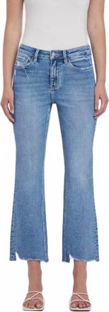 Flying Monkey Womens Mallory Lovervet Non Distressed Kick Flare Jeans In Light Wash