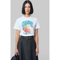 Ganni Basic Cotton Jersey Strawberry