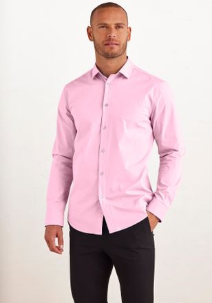 John Devin Langarmhemd »elastische Baumwollqualität« für maximale Bewegungsfreiheit durch Stretch