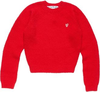 Acne Studios Maglione con ricamo - Rosso