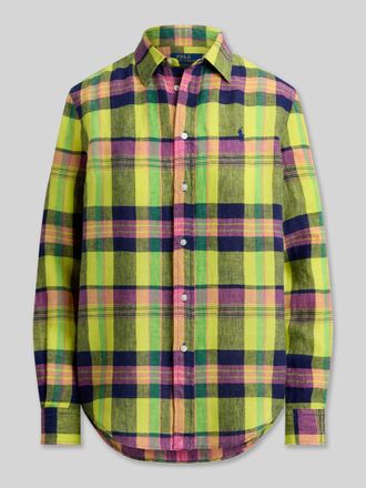 Polo Ralph Lauren Regular Fit Hemdbluse aus reinem Leinen in GELB, Gr&ouml;&szlig;e XL