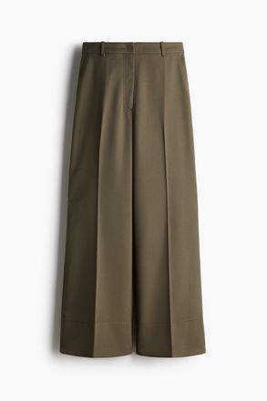 H&M Ausgestellte Twillhose - Khakigr&uuml;n