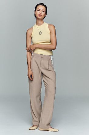 Maeve Tapered High-Rise Belt Trousers Pants