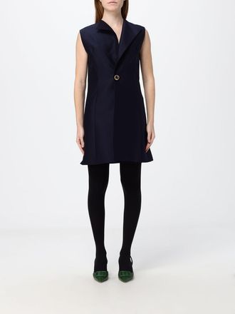 Balenciaga Mini abito svasato in misto lana senza maniche con scollo a V
