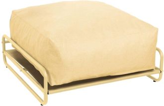 Oviala Puf para muebles de jard&iacute;n modulares con estructura amarillo claro