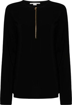 Stella McCartney Iconische Top met Ritsdetail - Dames - Longsleeves - Zwart - M - Tops