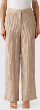 Emporio Armani Pantaloni palazzo Emporio Armani in misto lyocell plissettato