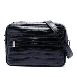 Saint Laurent unisex, Pre-owned, Zwart, Maat: ONE Size Leer