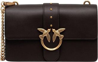 Pinko Love One Classic Crossbody Bag - Bags - Mujer - Marr&oacute;n - ONE SIZE