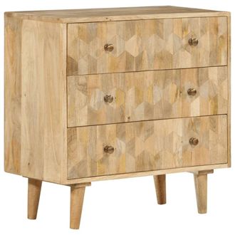 Berkfield Home Drawer Cabinet 70x35x70 cm Solid Wood Mango in Brown | Size: 70 x 35 x 70 cm