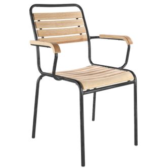 Schubiger M&ouml;bel Holzlatten-Stuhl Rigi mit Armlehnen