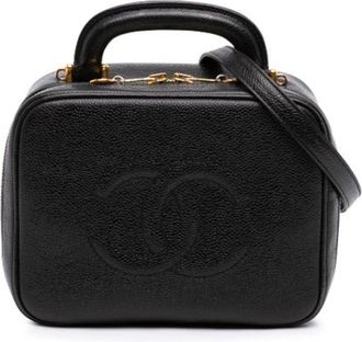 Chanel Pre-owned Vanity Bag - Dames - Vintage Handtas - Zwart - ONE Size - Leer - Vintage