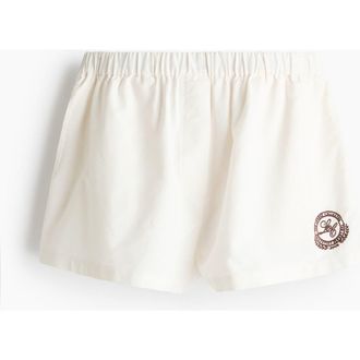 H&M Cotton Pull-on Shorts in White/the Lounge Collective at Nordstrom, Size Xx-Small