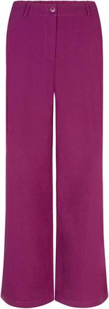 Ydence Ydence, Broeken, Dames, Roze, S, Leer, Solange Tall Wide Broeken